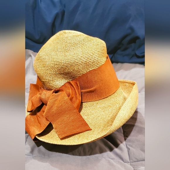 Classy Paper Straw Hat from Barney's NY - Picture 1 of 9